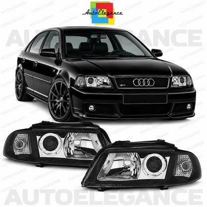 💕ART.6487  FARI  ANTERIORI  ADATTO  PER AUDI A4 01.99-11.00 NERI💕