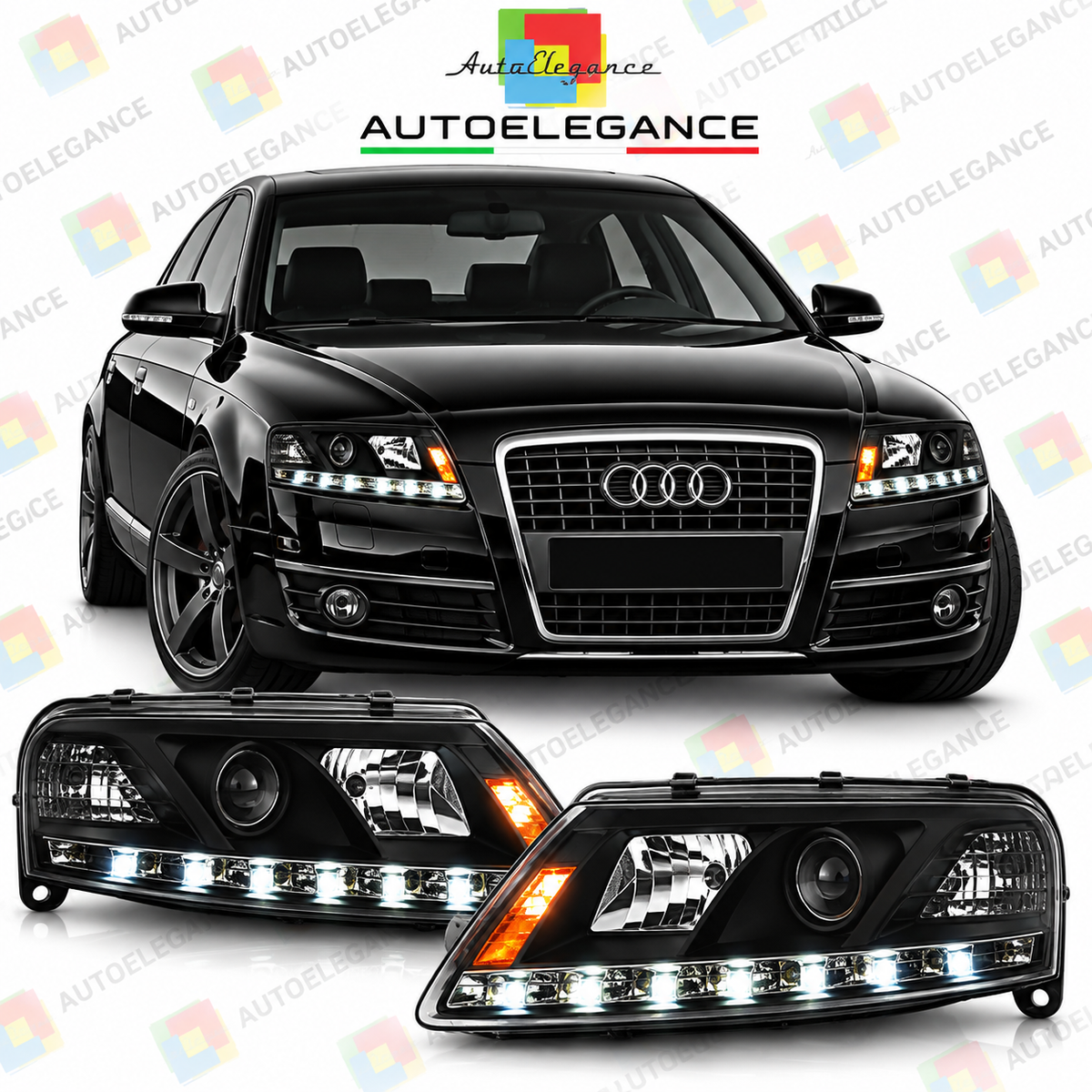 💕ART.10630 FARI ANTERIORI ADATTO  PER AUDI A6 C6 04.04-08💕