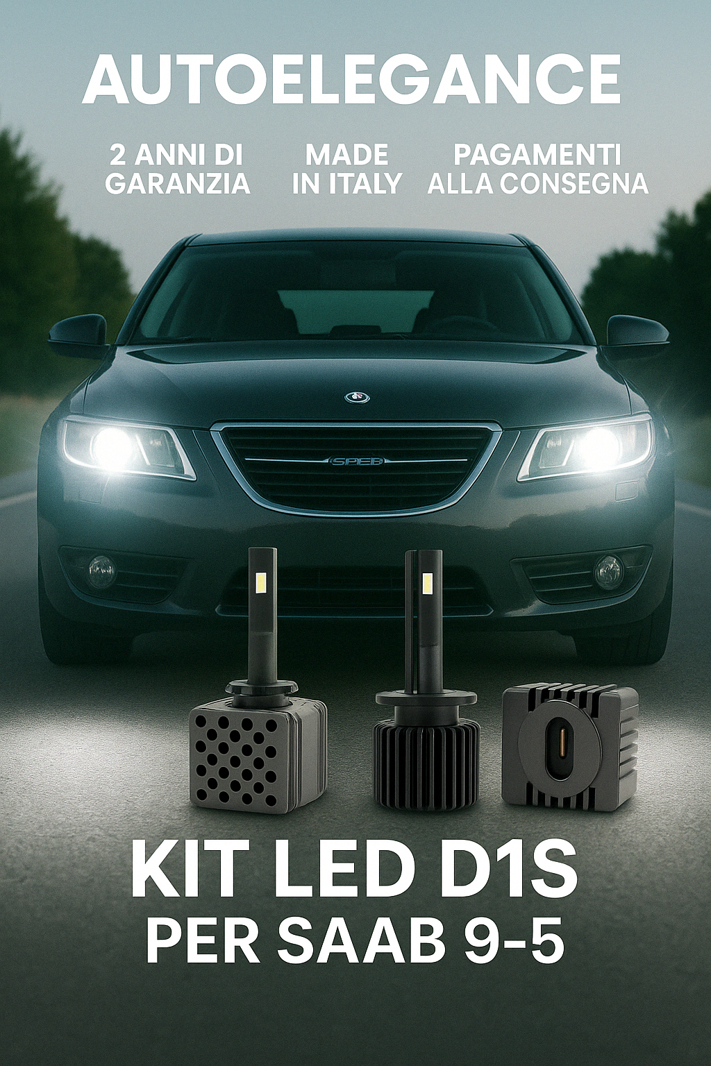 ⭐KIT XENON D1S 6000K ANABBAGLIANTI PER SAAB 9-5 – LUCE BIANCA POTENTE⭐