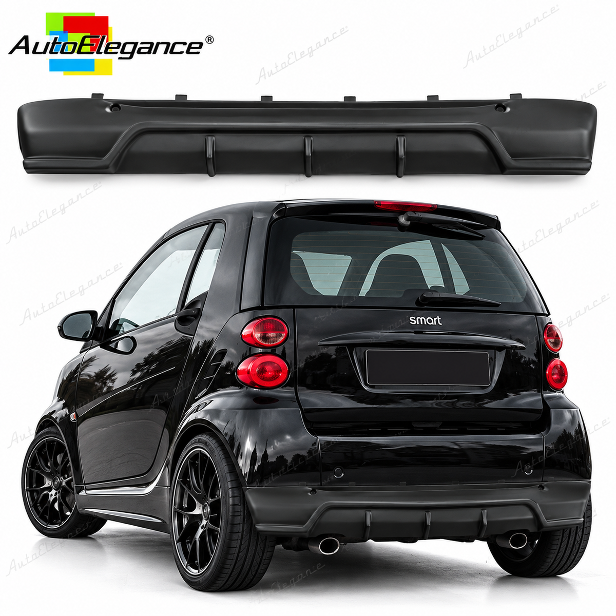 DIFFUSORE POSTERIORE ABS ADATTO PER SMART Fortwo 451 07-12 Coupé / Cabrio