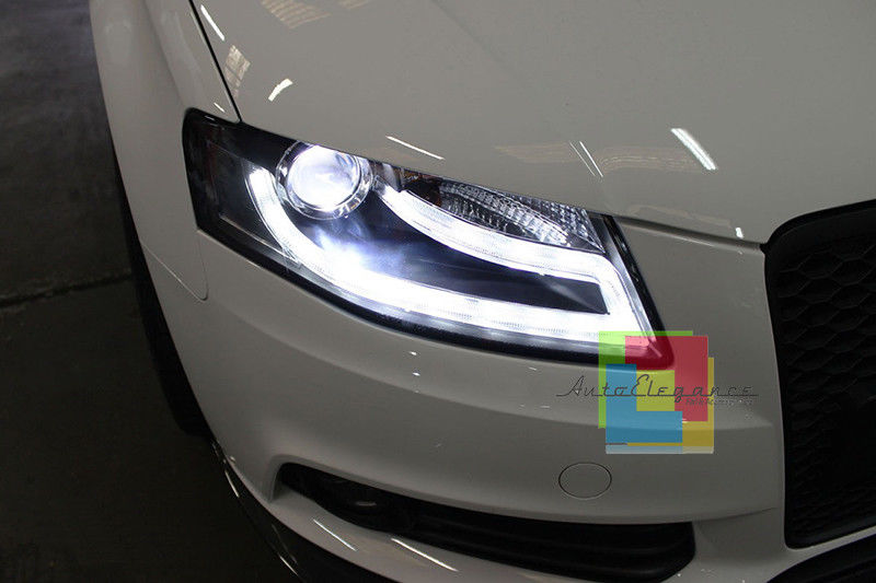 Headlights suitable for Audi A4 B8 8K (2008-2011) LED Daytime Running Light Bar Xenon Design 