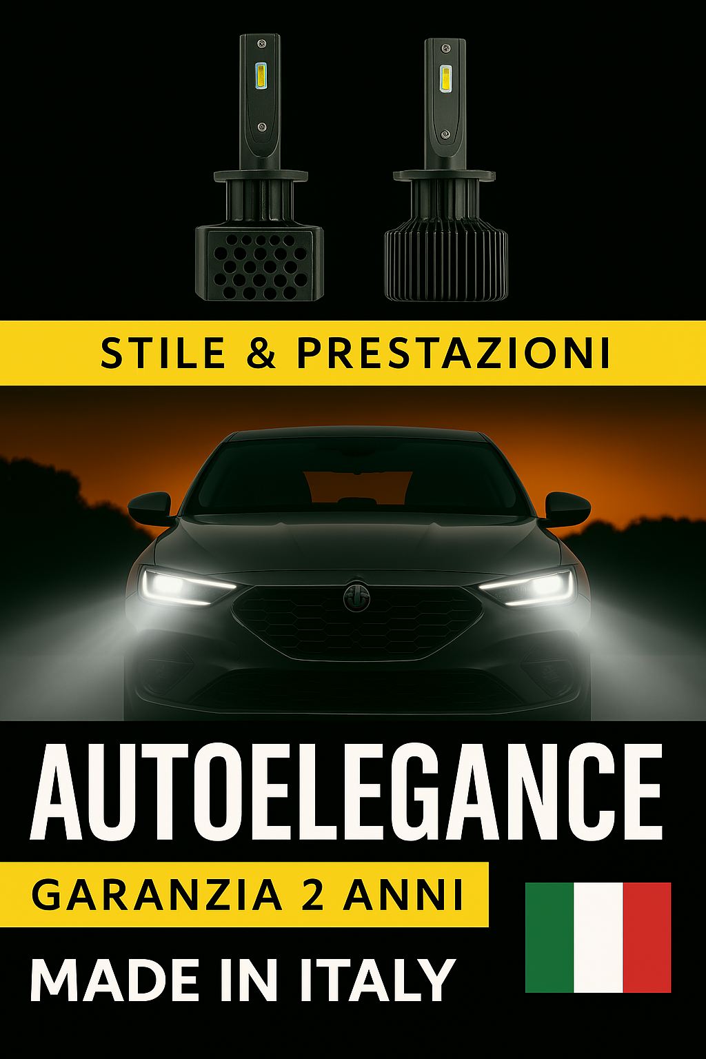 ⭐KIT LED D3S 6000K ANABBAGLIANTI PER ALFA ROMEO STELVIO – LUCE BIANCA POTENTE⭐