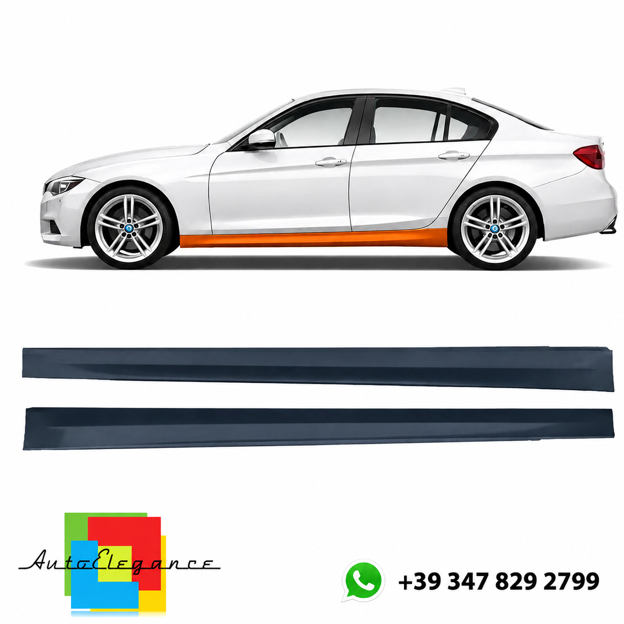 SPLITTER SUITABLE FOR VW GOLF 8 GTI GTD RLINE LOOK GLOSSY BLACK SPORTY DESIGN 