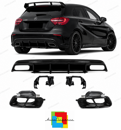 💕 DIFFUSORI   MERCEDES CLASSE A W176 AMG  NERO  LUCIDO 💕