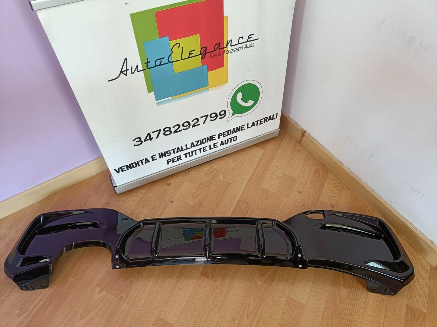 Diffusore posteriore doppio tubo adatto per BMW Serie 1 F20 M-Sport LCI 2015