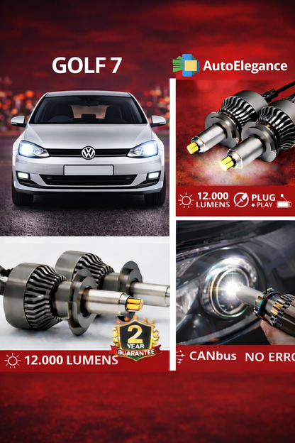KIT LED per Golf 7 ANABBAGLIANTI H7 CANBUS Bianco 6500K 360 gradi