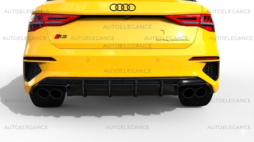 🔥ART.7851  DIFFUSORE POSTERIORE ADATTO PER AUDI A3 S-LINE 8Y FACELIFT SEDAN🔥