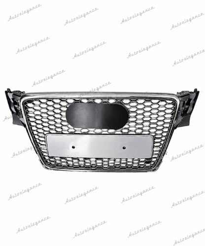 🔥ART.0611 GRIGLIA PER AUDI A4 B8 07-11 LLOK RS4 SATINATA CON BORDO CROMATO🔥