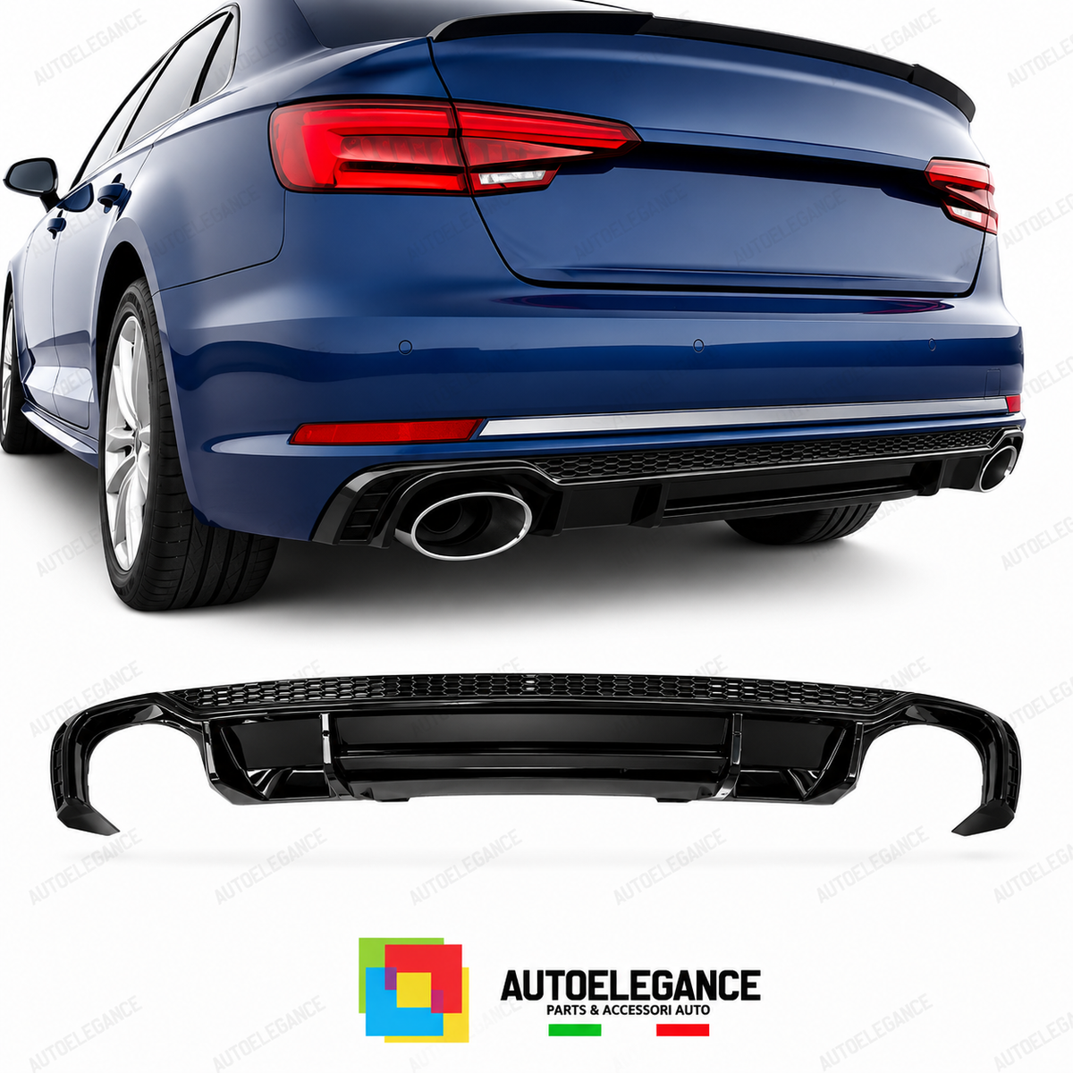 DIFFUSORE AUDI A4 S LINE 16-19 LOOK RS4
