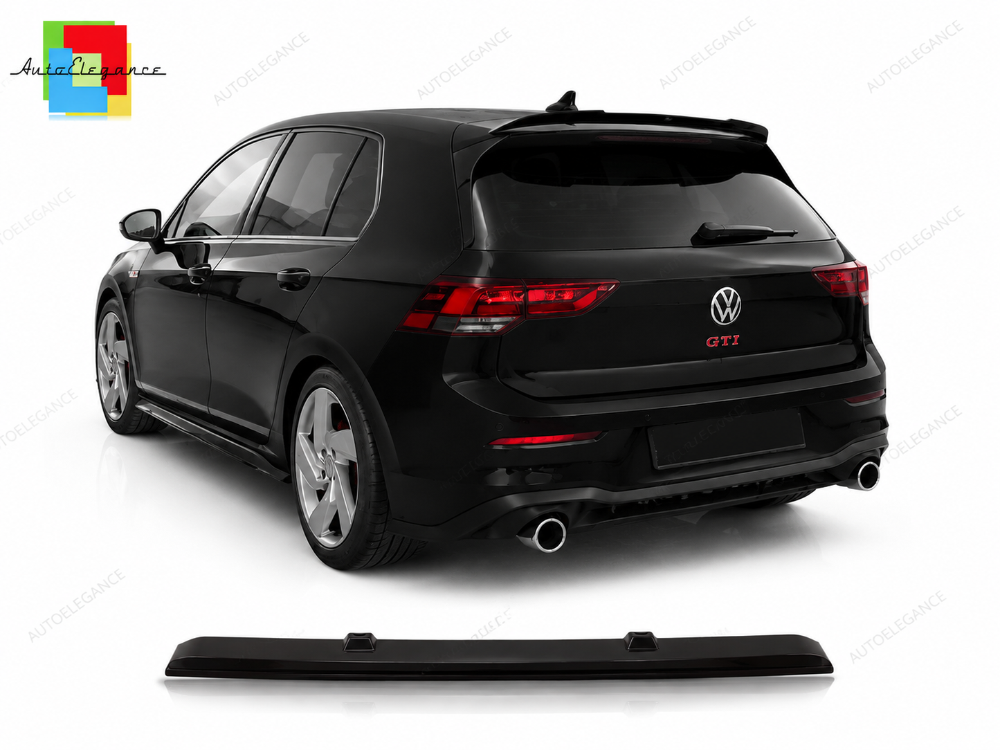 👉Splitter Centrale Posteriore per VW Golf MK8 GTI 2019+ Nero Lucido👈