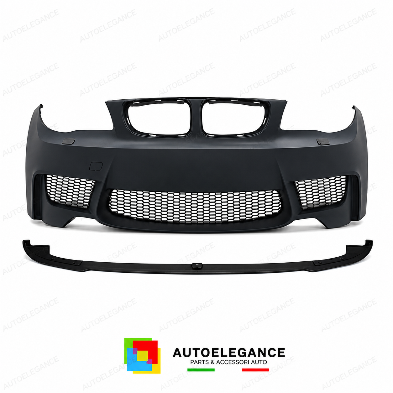 PARAURTI ANTERIORE BMW E81 E87 E82 04-13 LOOK 1M SRA + LIP ANTERIORE