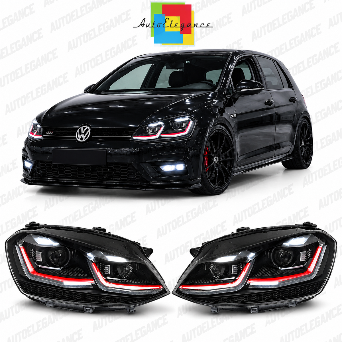 ART.10044  FARI ANTERIORI ADATTO PER  VW GOLF 7 13-17
