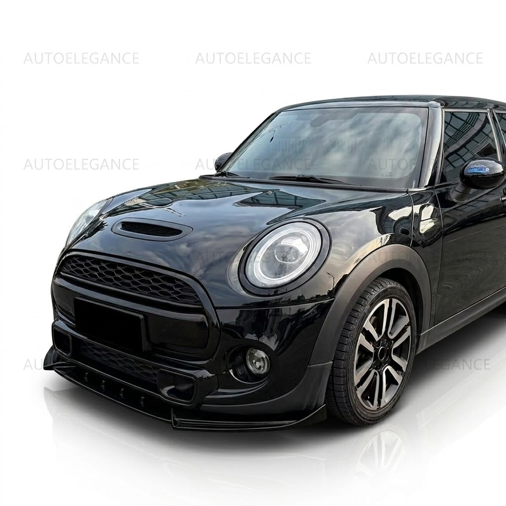 💫SPLITTER 3 PEZZI PER MINI COOPER S e JCW F55 F56 F57 2014-2021 NERO LUCIDO💫