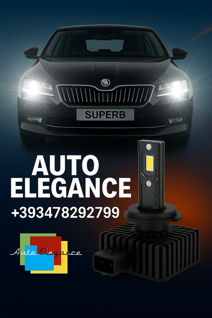 💕COPPIA LAMPADE D1S LED DA XENON A LED PER  SKODA SUPERB MK2💕