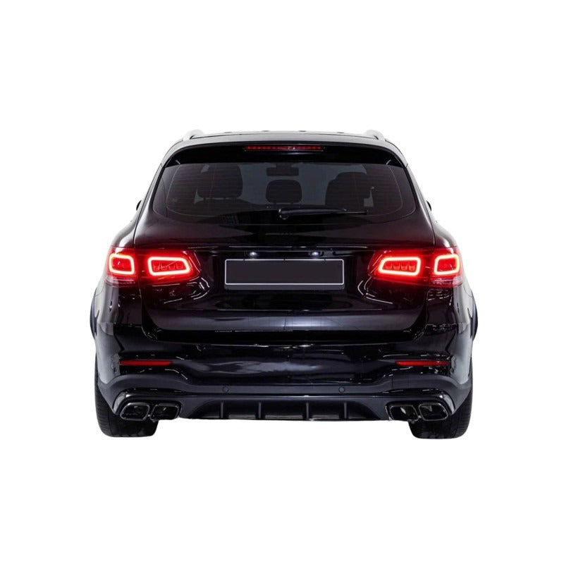 PARAURTI POSTERIORE COMPLETO PER MERCEDES GLC SUV X253 2019-2023 LOOK 63AMG