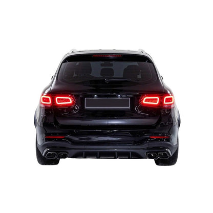PARAURTI POSTERIORE COMPLETO PER MERCEDES GLC SUV X253 2019-2023 LOOK 63AMG