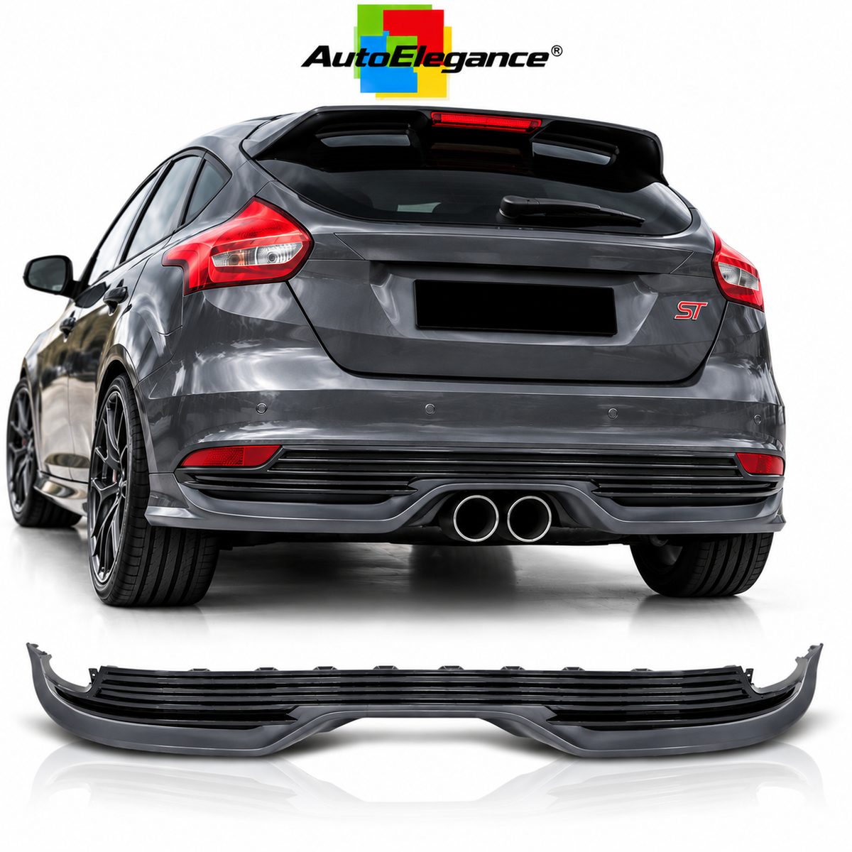 DIFFUSORE POSTERIORE SPORT ADATTO PER FORD FOCUS MK3 15-18 HATCHBACK SPORT ST