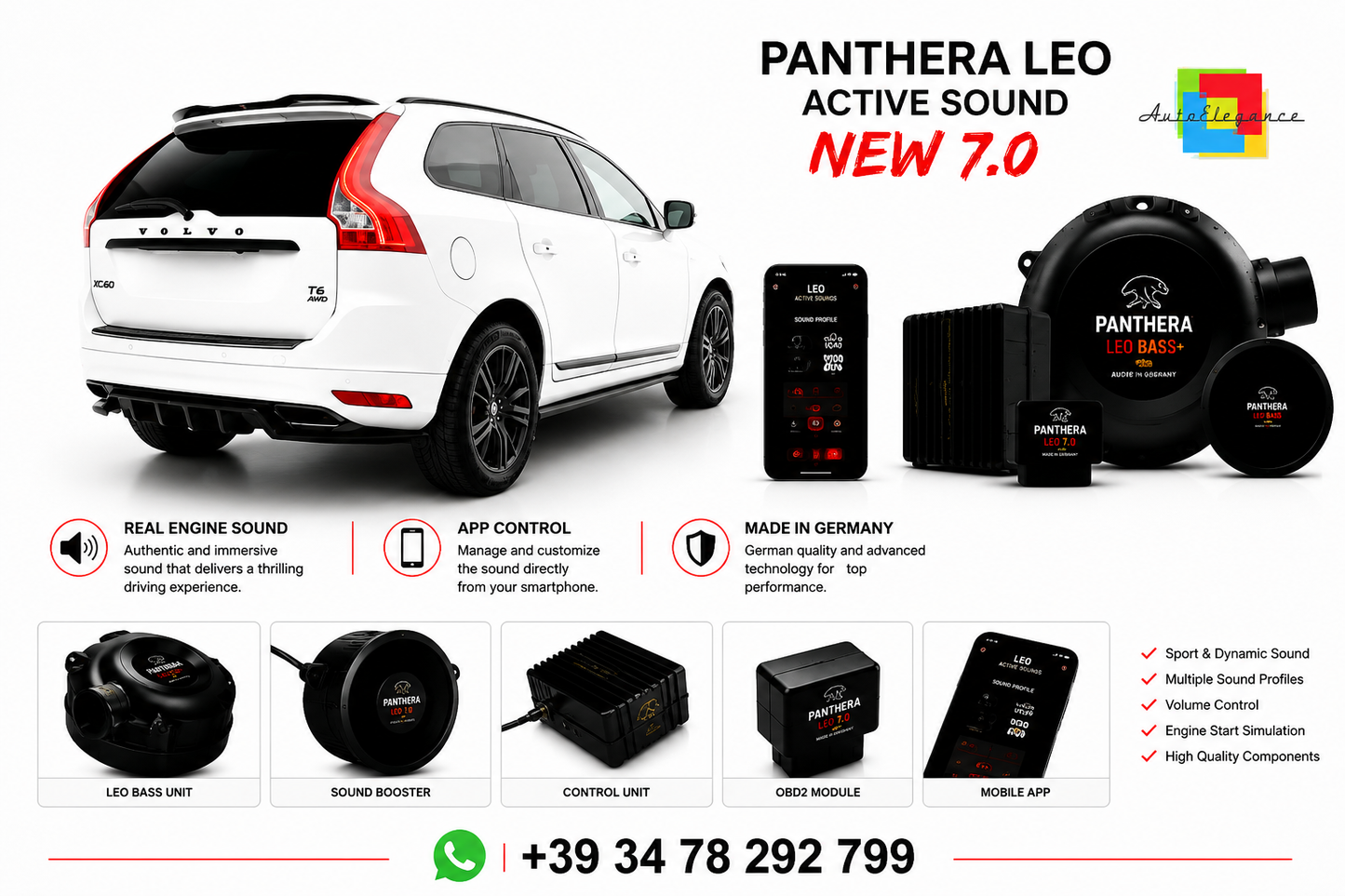 💕 ART.2672 PANTHERA Soundsystem Booster 7.0 - Volvo XC60 Mk1 💕