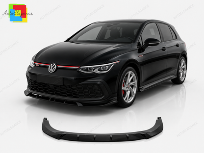 👉Splitter Anteriore per VW Golf MK8 GTI GTE R-Line 19-24 Nero Lucido👈