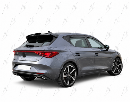 💕ART.9726 SPOILER TETTO LEON MK4 NERO LUCIDO IN ABS / 2020+💕