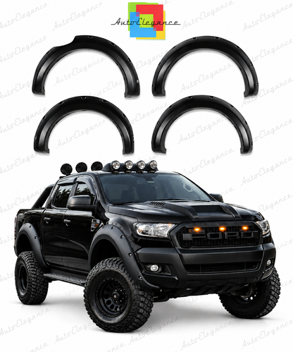 👉Kit Passaruota Fender Flares adatto per Ford Ranger T6 T7 T8 12-22 Nero 4pz👈