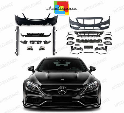 👉Bodykit stile C63 AMG per Mercedes Classe C (W205) berlina (2014-2021)👈