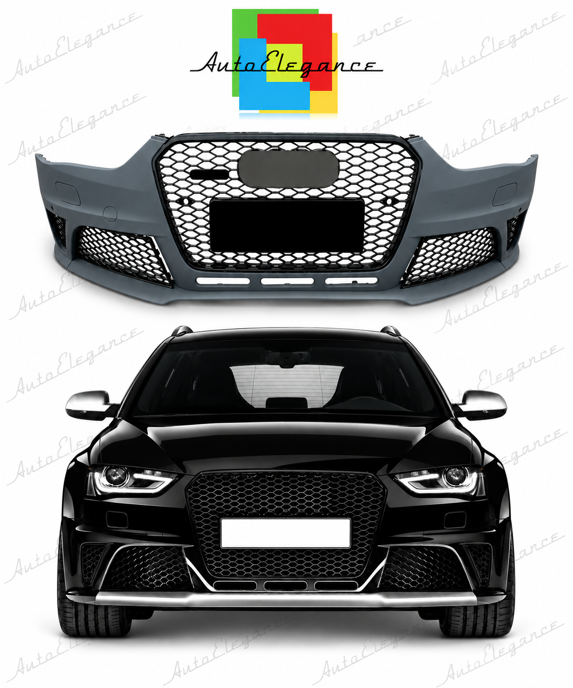👉Paraurti anteriore stile RS4 adatto per Audi A4 (B8) (2012-2015)👈