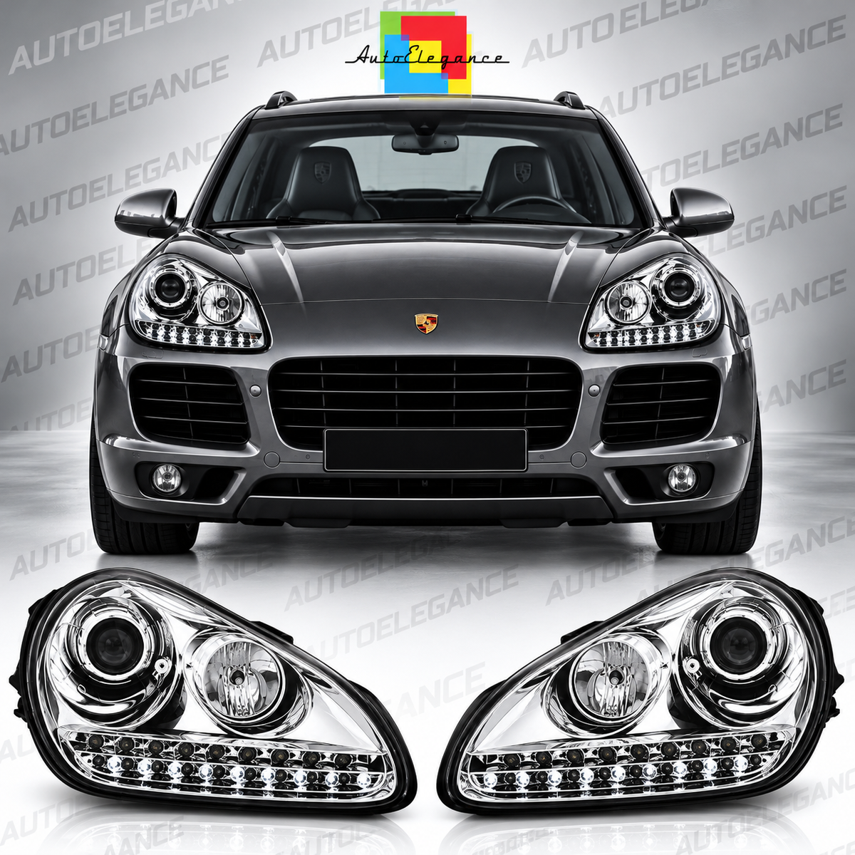 ART.10712 FARI ANTERIORI ADATTO PER PORSCHE CAYENNE 02-06