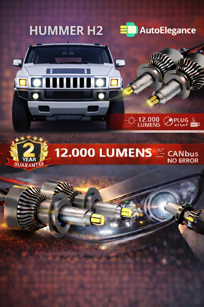 KIT LED  HUMMER H2 ANABAGLIANTI H7 CANBUS Bianco 6500K 360 gradi