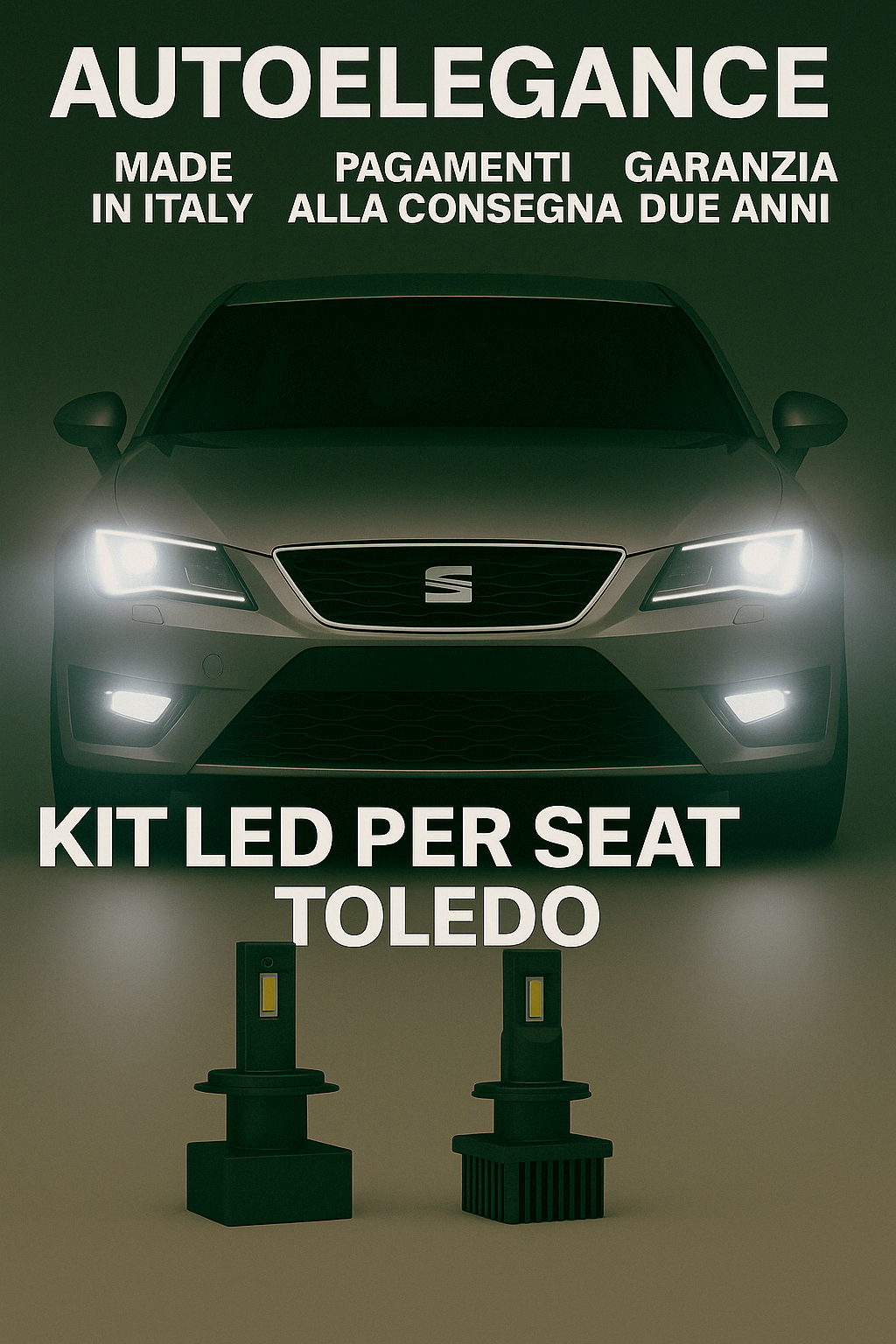 ❤️KIT LED D1S 6000K BIANCO GHIACCIO ANABBAGLIANTI PER SEAT TOLEDO III❤️