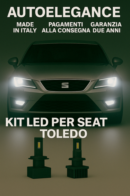 ❤️KIT LED D1S 6000K BIANCO GHIACCIO ANABBAGLIANTI PER SEAT TOLEDO III❤️