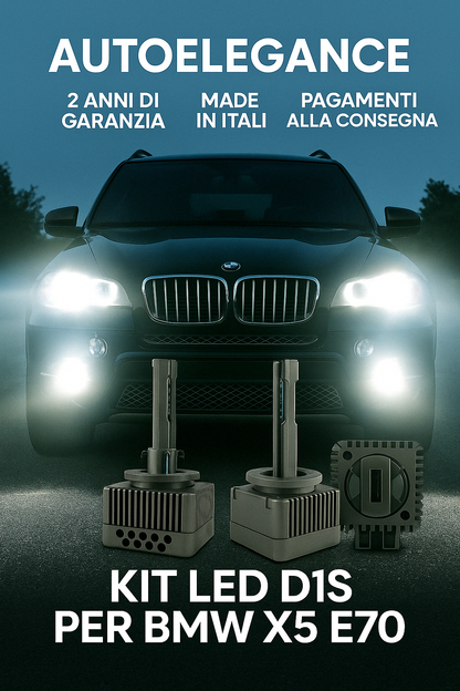 ⭐KIT XENON D1S 6000K ANABBAGLIANTI PER BMW X5 E70 – LUCE BIANCA POTENTE⭐