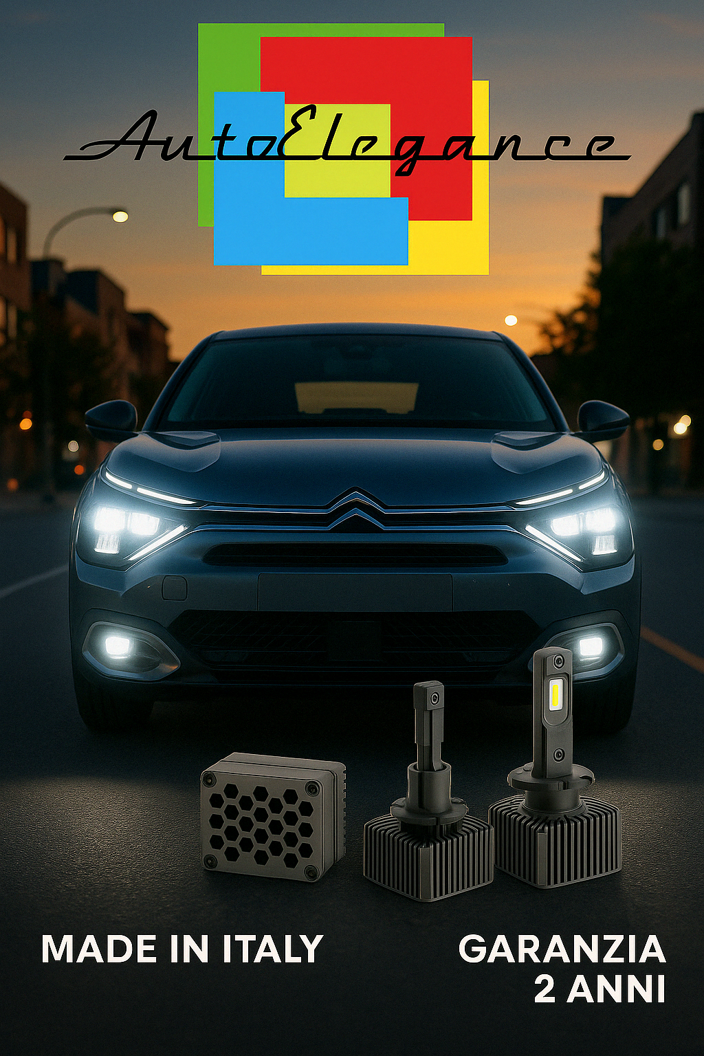 ❤️ KIT LED D1S 6000K BIANCO GHIACCIO ANABBAGLIANTI PER  CITROEN C4❤️
