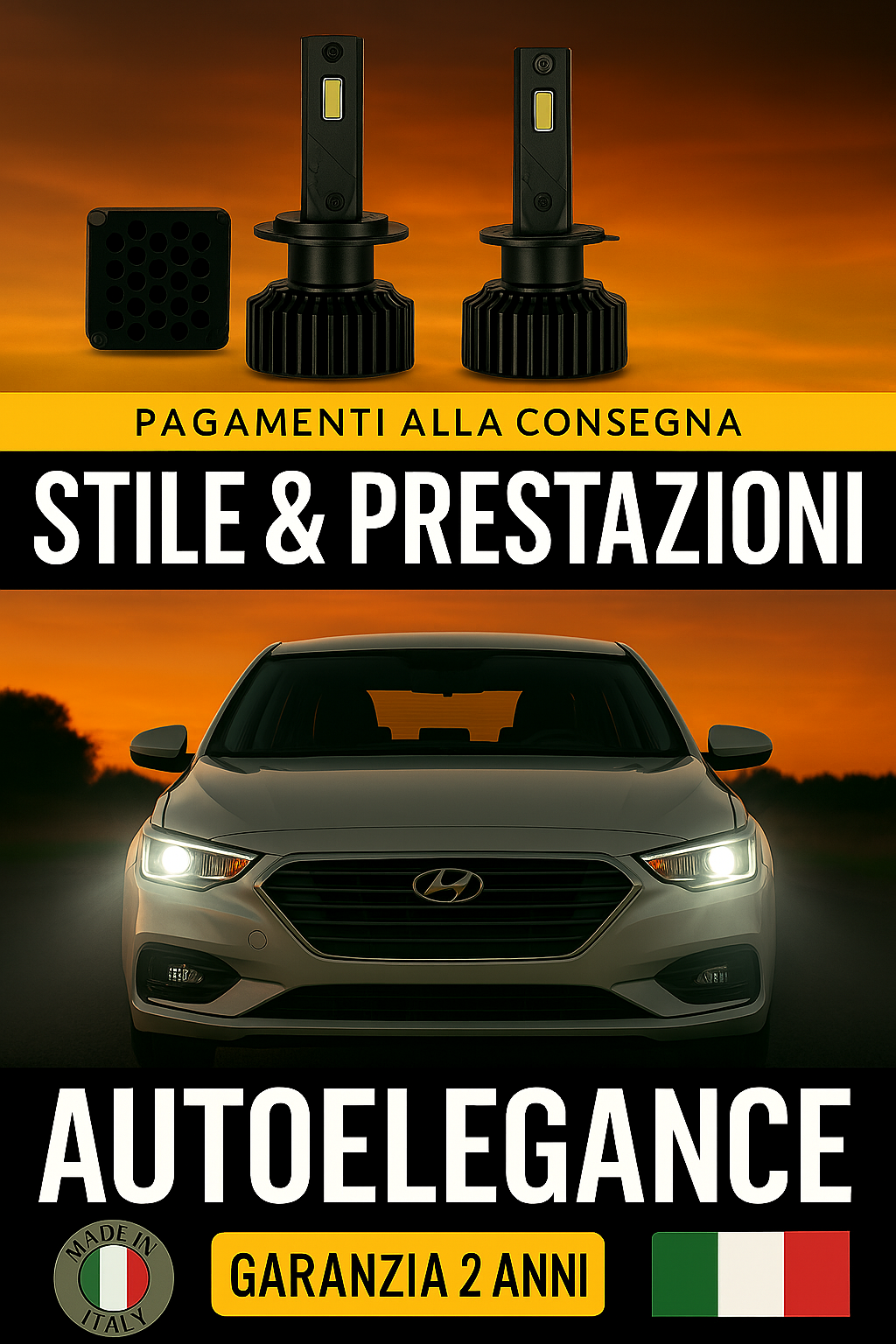 ⭐LAMPADE ANABBAGLIANTI D3S KIT LED 6000K ADATTO PER HYUNDAI I40⭐