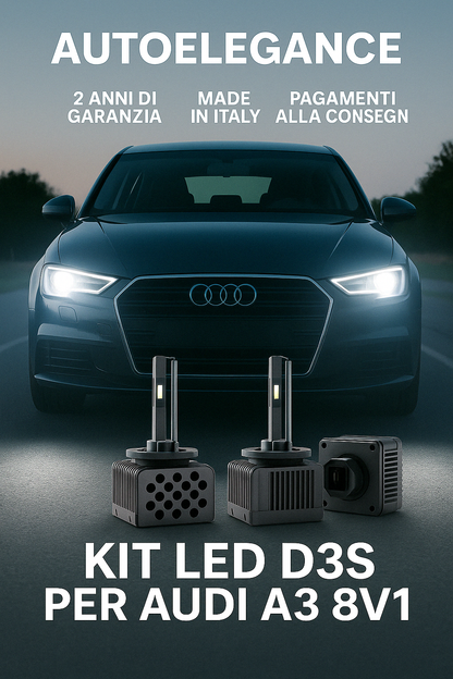⭐KIT XENON D1S 6000K ANABBAGLIANTI PER AUDI A3 8V1 – LUCE BIANCA POTENTE⭐