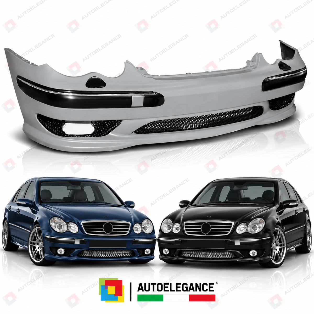 PARAURTI ANTERIORE SPORT PDC ADATTO PER MERCEDES W203 07.00-03.04