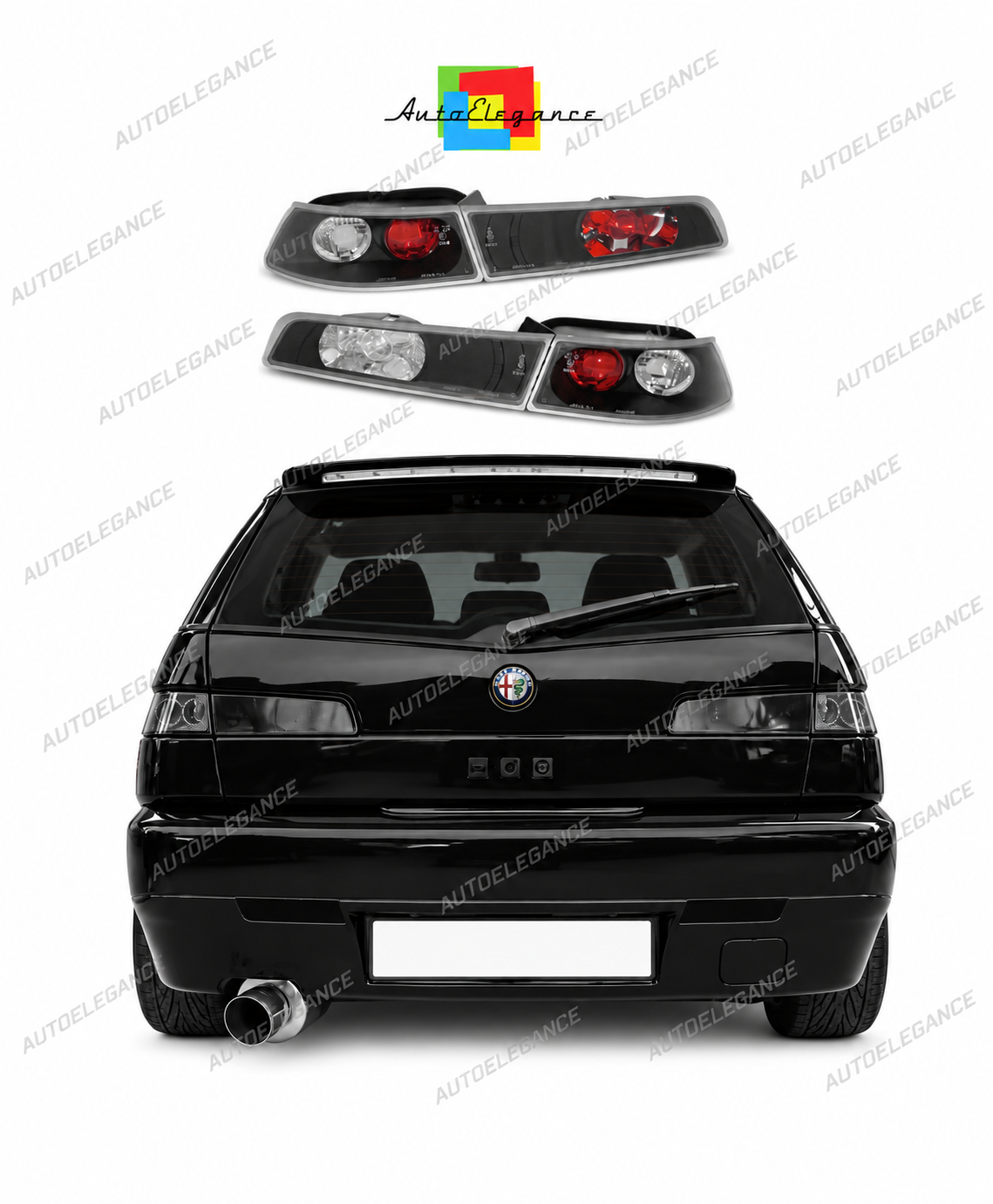 👉FANALI POSTERIORI ADATTO PER ALFA ROMEO 145 94-00 NERO👈