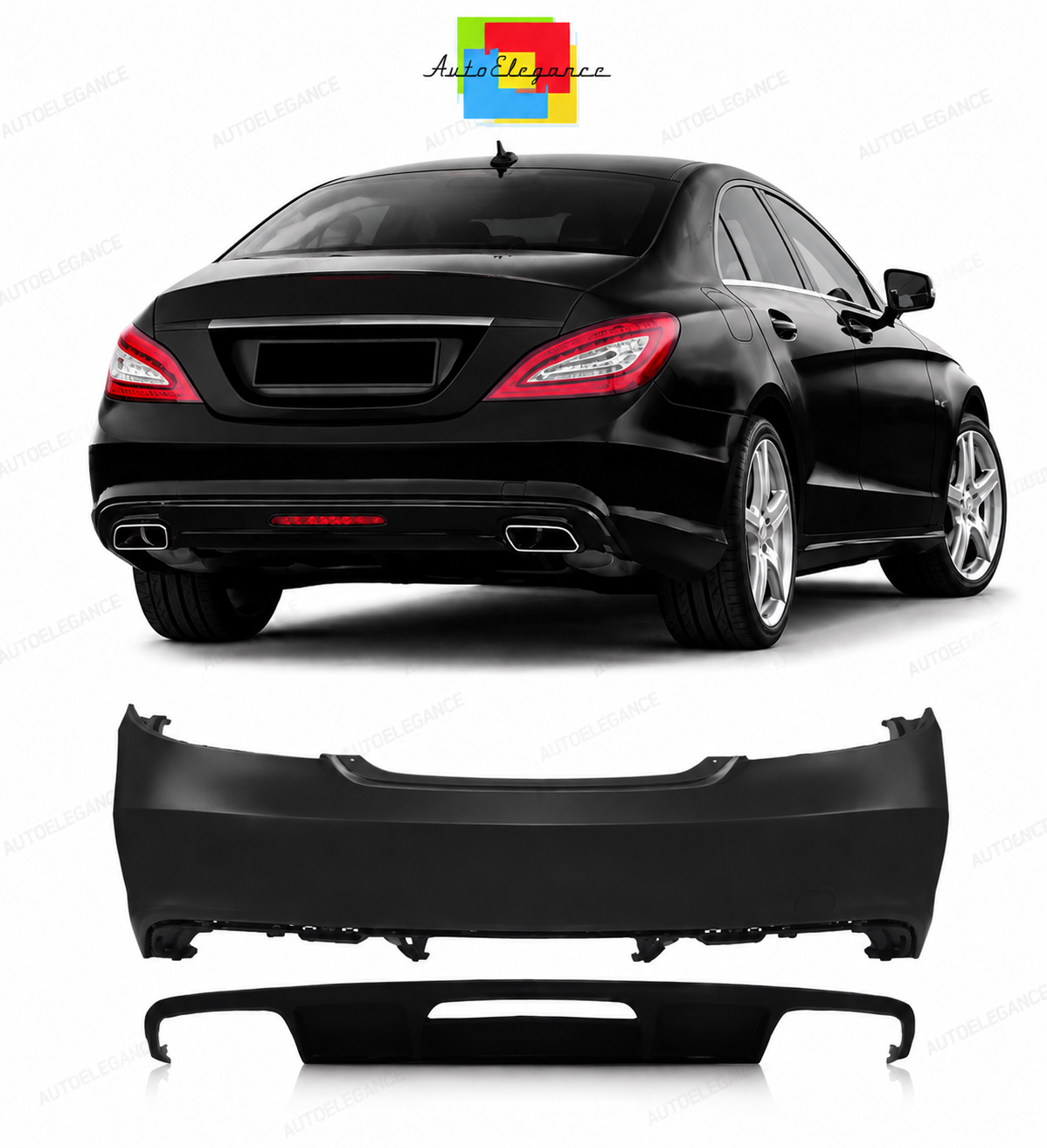 💕PARAURTI POSTERIORE MERCEDES CLASSE CLS W218 11-14 LOOK AMG💕