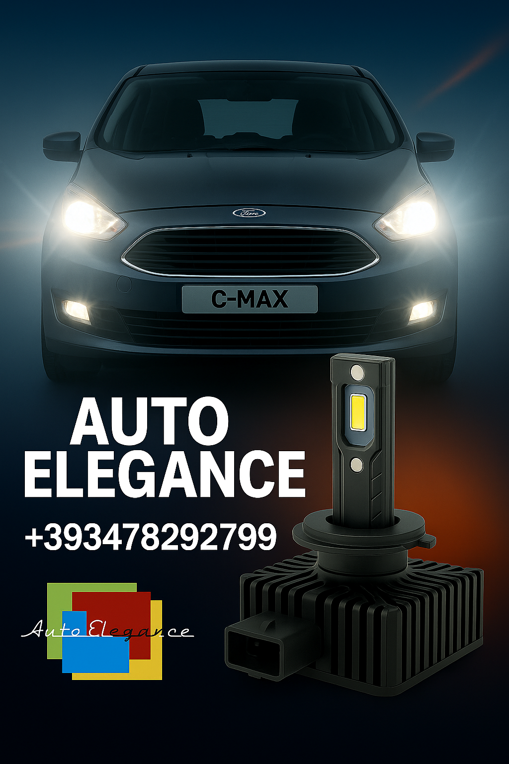 💕COPPIA LAMPADE D1S LED DA XENON A LED PER  FORD C-MAX MK1💕