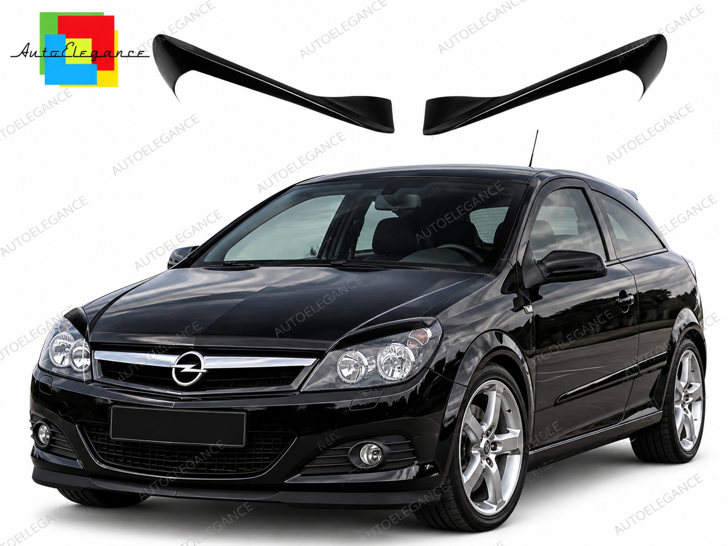 👉Sopracciglia Fari Adatto per Opel Astra H 3 Porte 2004-2009 ABS👈