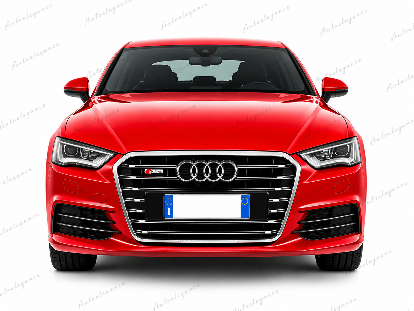 🔥ART.0597 GRIGLIA ADATTO PER  AUDI A3 8V 12-6 LOOK S3 NERA PROFILI CROMATI🔥
