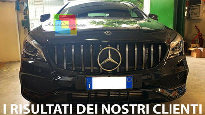 Griglia GT Panamericana adatta per Mercedes CLA W117 X117 dal 16 argento nero