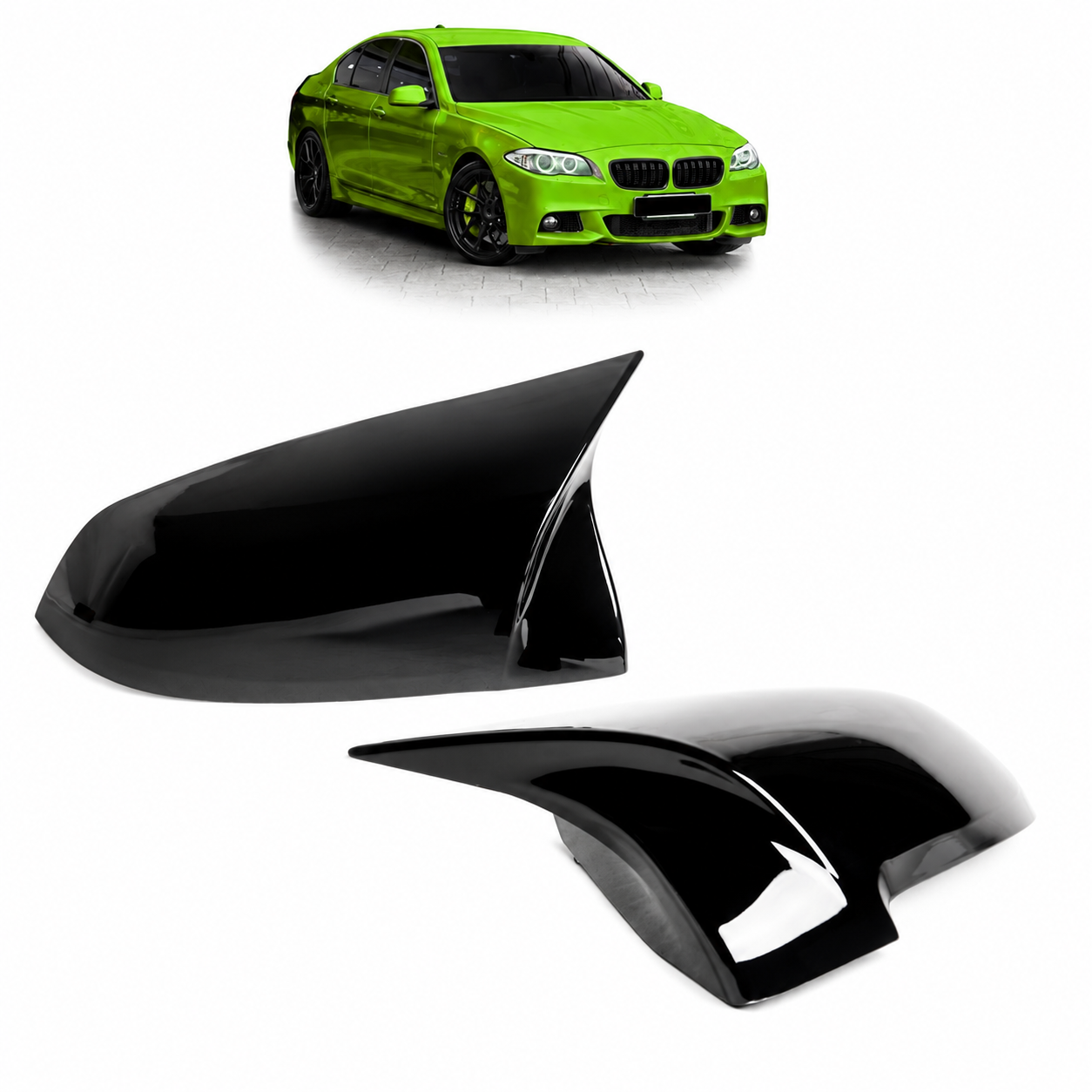 👉Coperture specchietti lucide nere adatte per BMW Serie 5 F10 F11 2014-2017 👈