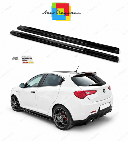 💕Sotto minigonne  adatto  per  Alfa Romeo Giulietta  nero lucido  ABS💕