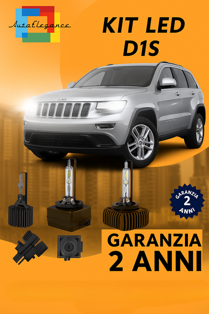 ❤️ KIT LED D1S 6000K BIANCO GHIACCIO ANABBAGLIANTI PER  JEEP GRAND CHEROKEE IV❤️