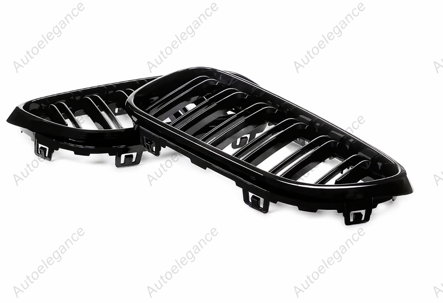 🔥GRIGLIA ANTERIORE A DOPPIO RENE PER BMW  2 F22 F23 F87 M2 NERO LUCIDO 14-18🔥