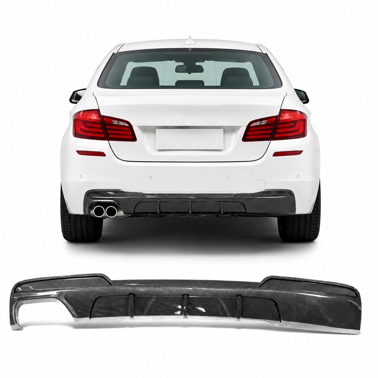 👉Diffusore posteriore look carbonio adatto per BMW Serie 5 F10 F11 2009-2016 👈