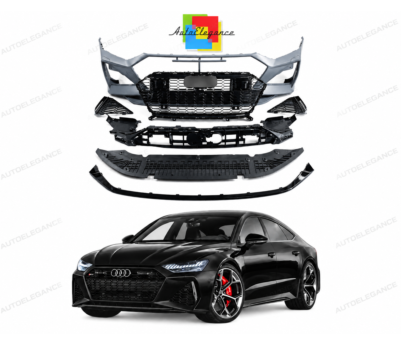 ⭐ SPLITTER SUITABLE FOR AUDI Q8 s-line look R optik⭐ 