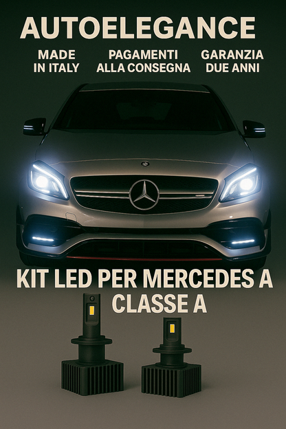 ❤️ KIT LED D1S 6000K BIANCO GHIACCIO ANABBAGLIANTI PER  MERCEDES CLASSE  A ❤️