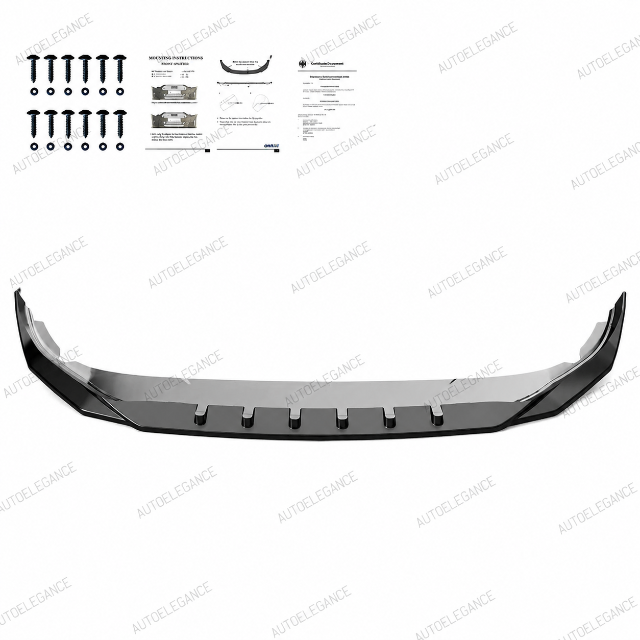 💕ART.0544 SPLITTER VW GOLF 8 2019-2024 STANDARD NERO LUCIDO 💕